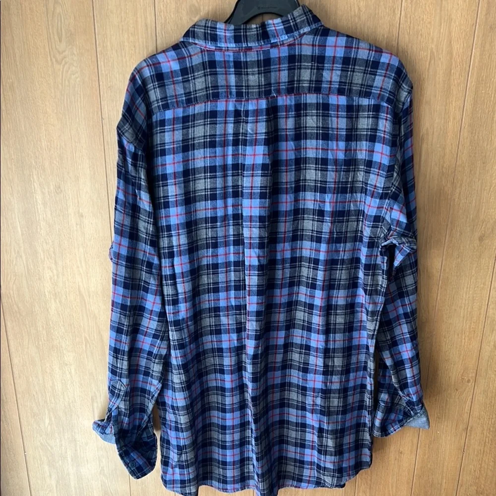 Daniel Cremieux Blue and Black Plaid‎ Casual Shirt Size 2XT